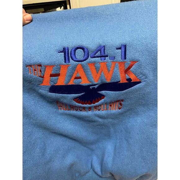 Vintage Rare 104.1 The Hawk All Rock & Roll Hits Letterman Jacket Size XL - Picture 4 of 4